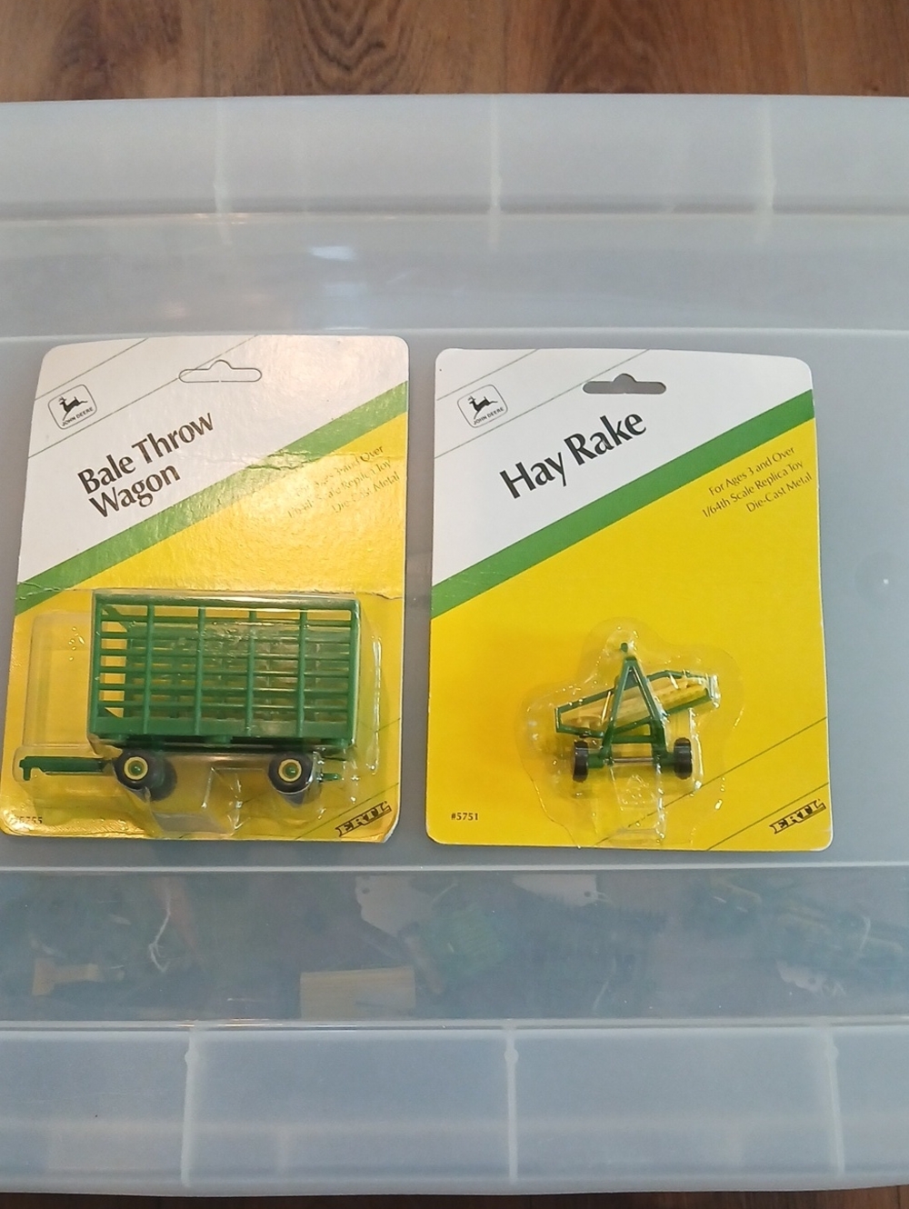 John Deere Bale Throw Wagon 5755 and Hay Rake 5751